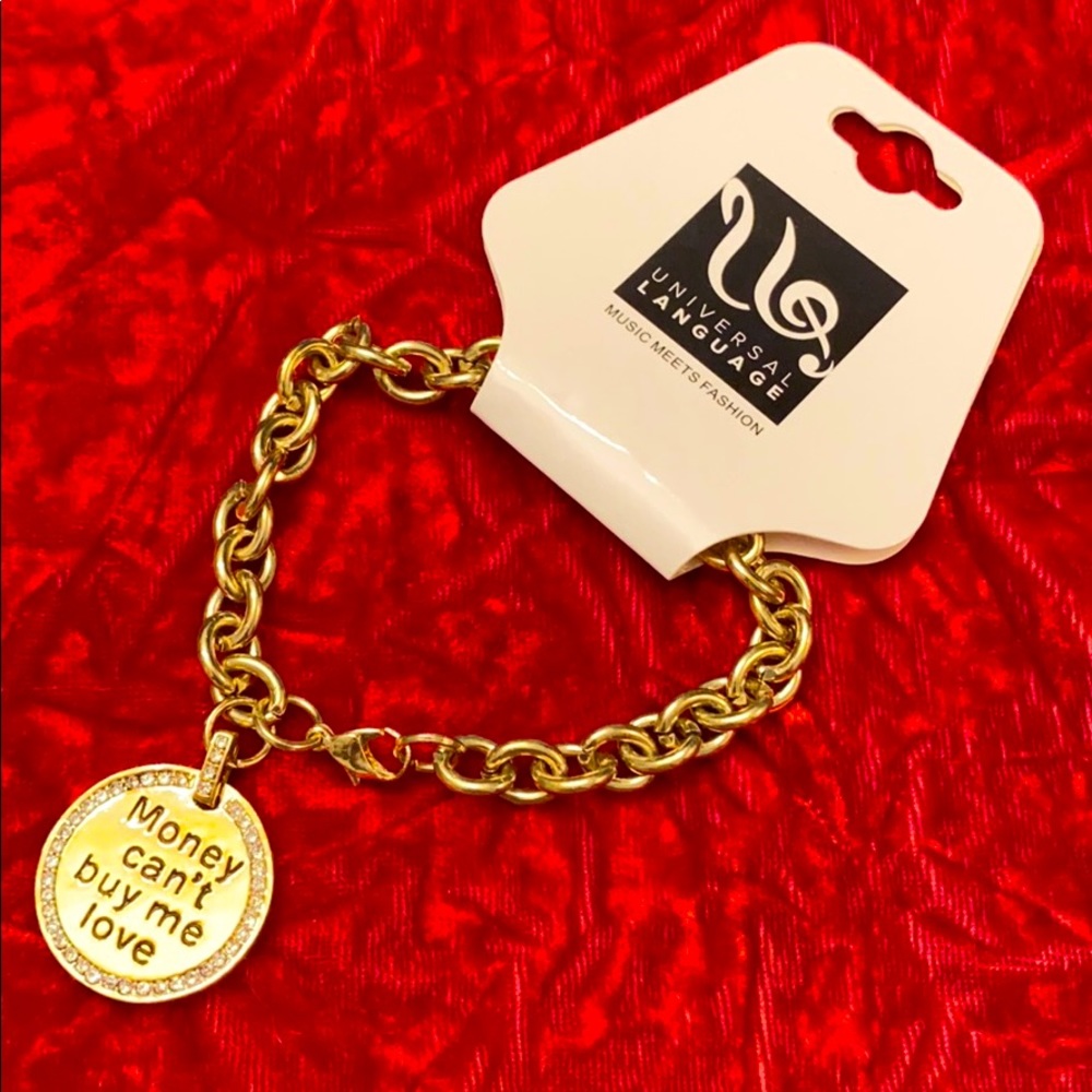 Universal Language Chain Link Charm Bracelet